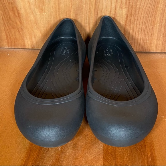 Womens 9 Crocs At Work Flats Black SEF1429 - Picture 2 of 8